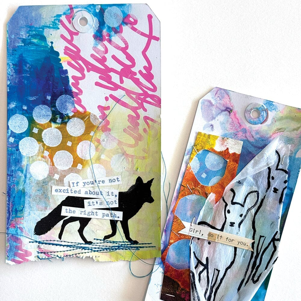 Dina Wakley Media Stencil Bubbles Coaster