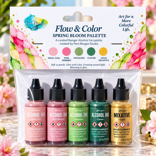 Flow & Color - Spring Bloom Alcohol Ink Color Palette
