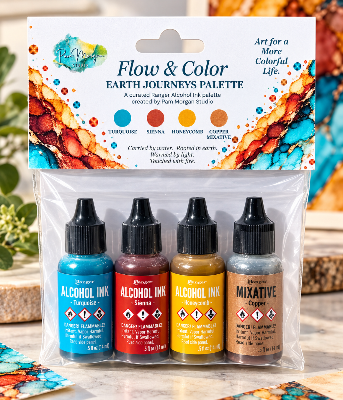 Flow & Color Earth’s Journey Alcohol Inks Color Palette
