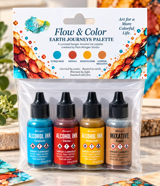 Flow & Color Earth’s Journey Alcohol Inks Color Palette