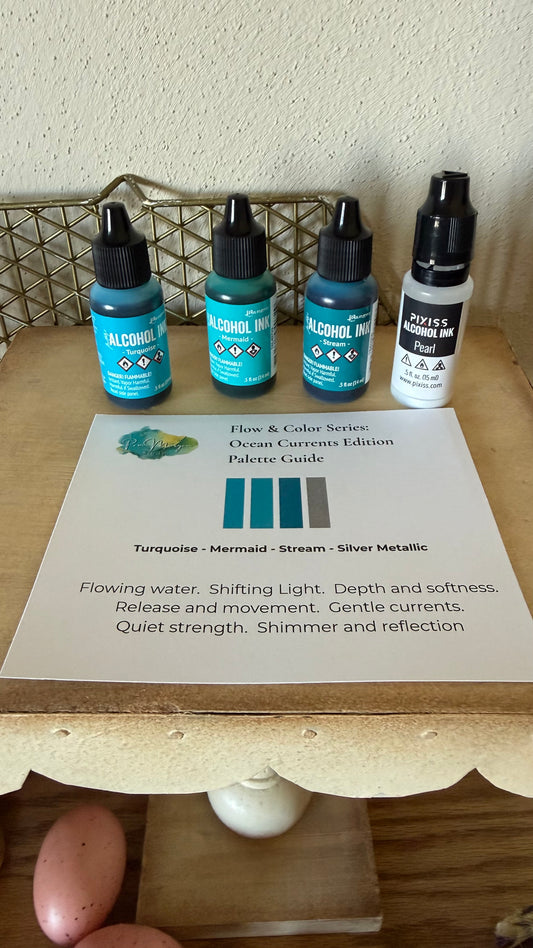 Flow & Color Series:  Ocean Currents Edition 8x8 Ceramic Tile Kit