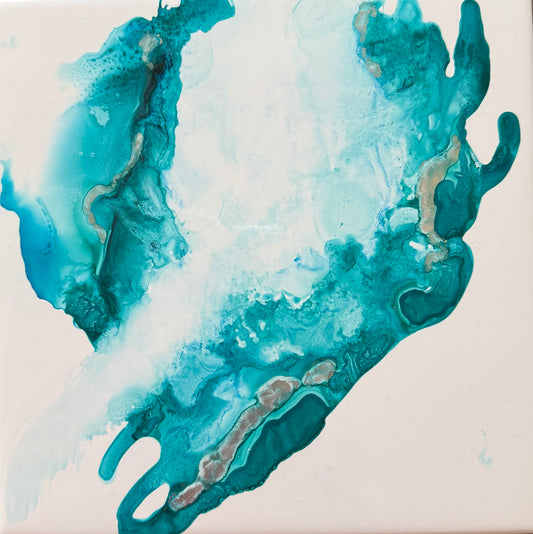 Flow & Color Series:  Ocean Currents Edition 8x8 Ceramic Tile Kit