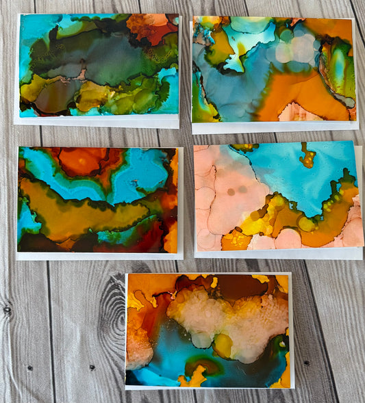 Flow & Color Series:  Earth Journeys Intuitive Alcohol Ink Card Kit