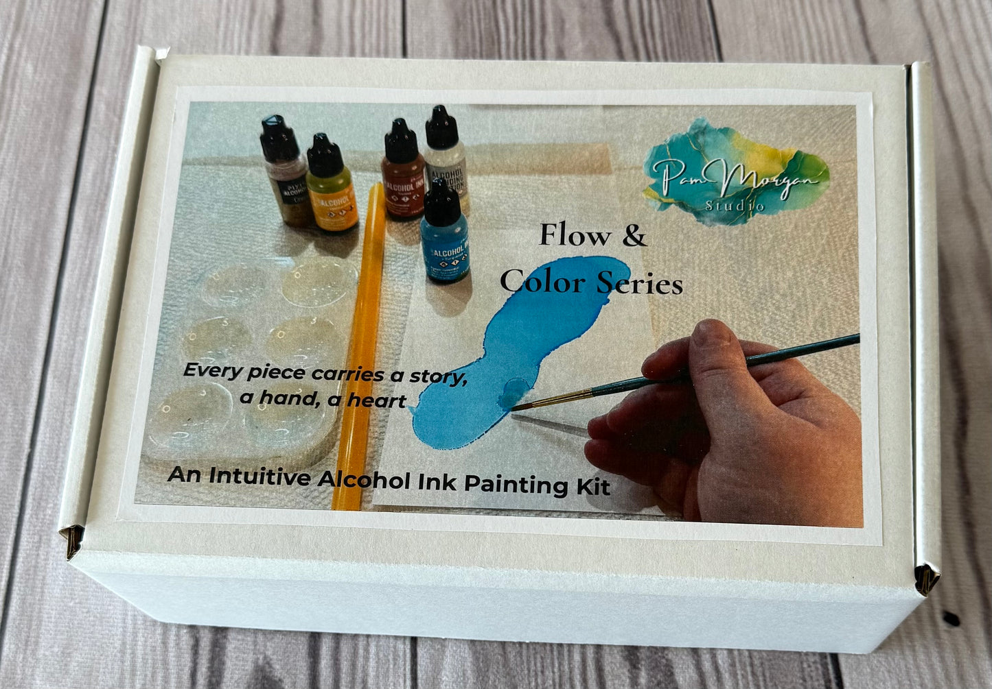 Flow & Color Series - Arctic Flow Edition Alcohol Ink Notecard Kit