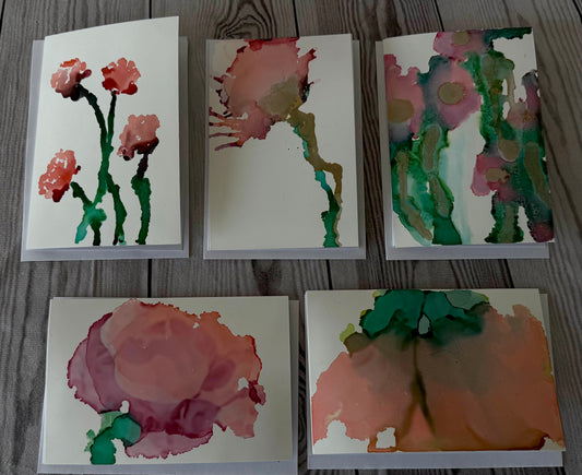 Flow & Color Series:  Spring Bloom Edition - Intuitive Alcohol Ink Card Kit
