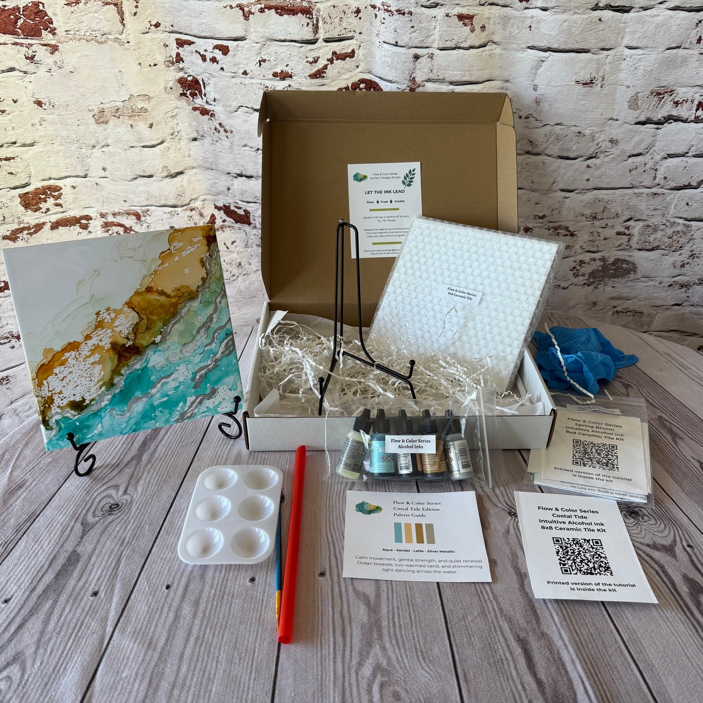 Flow & Color Series - Costal Tide Edition 8x8 Ceramic Tile Training Kit