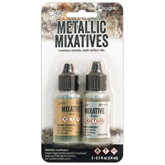 Tim Holtz® Alcohol Ink Mixative™ Kit Gold & Silver