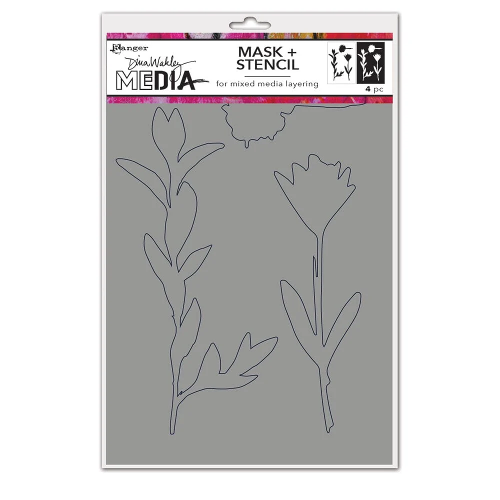 Dina Wakley Media Stencils - Growing Mask